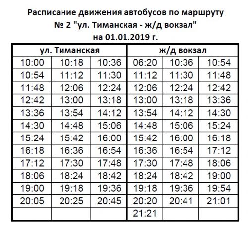 Расписание автобусов 104 от вокзала